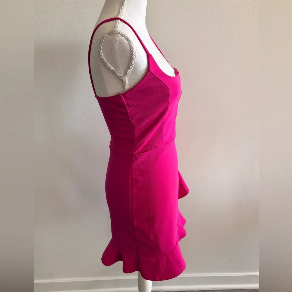 Lulu's Fuchsia Ruffle Mini Dress - Picture 8 of 10